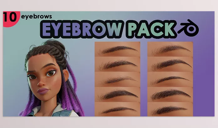 Blender Addon – Eyebrow Pack by Nazar Noschenko – Download