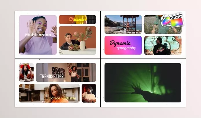 FCP Template – Multiscreen Typo for FCPX by LikeThisMotion – Download 57893453
