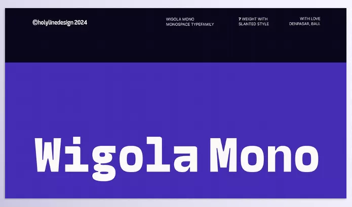 Font – Wigola Mono Monospace Family by Holyline Design – Download