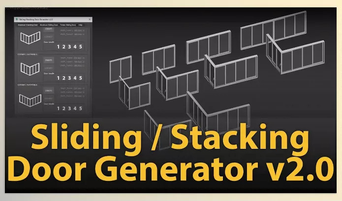 Asset – Sliding / Stacking Door Generator by ArchvizTools – Download