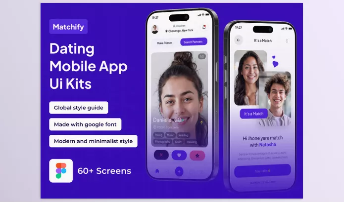 Asset – Matchify Dating Premium UI KIts App by UI8 – Download