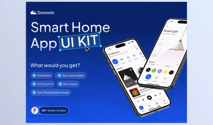 Asset – Domonic Smart Home App UI Kit by UI8 – Download