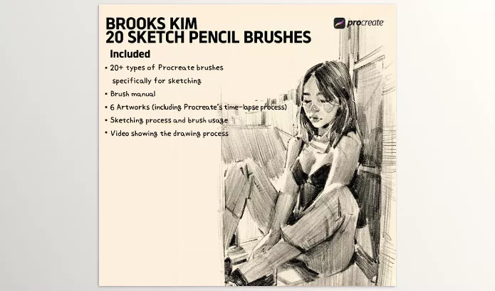 Plugin – 20 Sketch Pencil Brushes by brookskim – Download