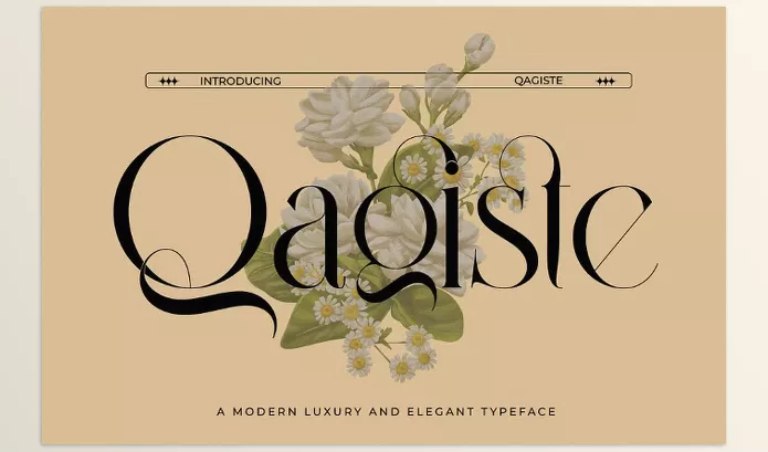 Font – Qagiste Elegant Ligature Serif by Alfinart – Download