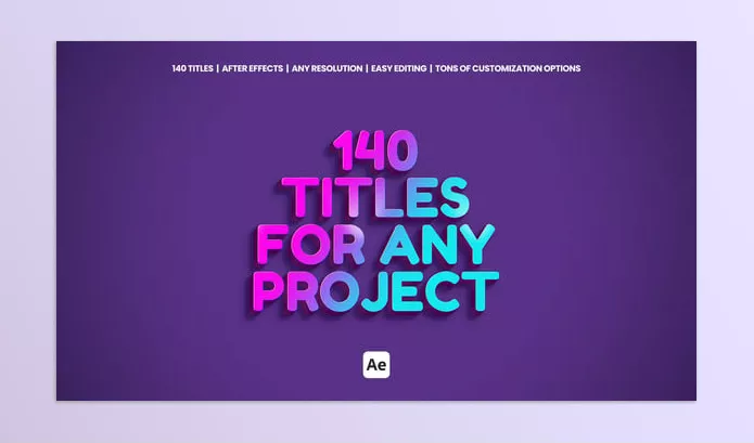 Plugin – Titles For After Effects by vcgmotion – Download 57941762
