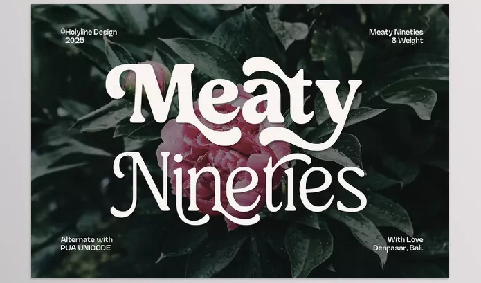 Font – Meaty Nineties Modern Retro by Holyline Design – Download