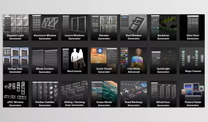 3Ds Max Asset – Generators Collection for 3dsMax by ArchViz Tools – Download