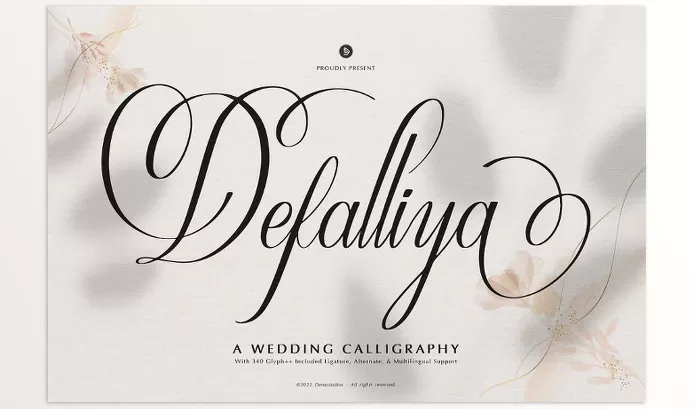 Font – Defalliya Wedding Calligraphy by Denustudios – Download