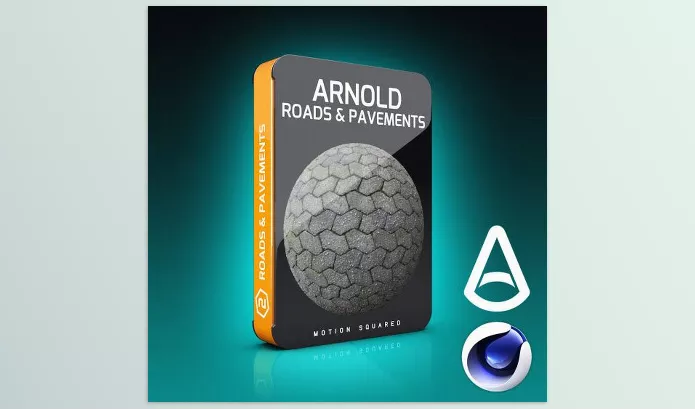 Asset – Arnold Road and Pavement Materials for Cinema 4D by Motion Squared – Download