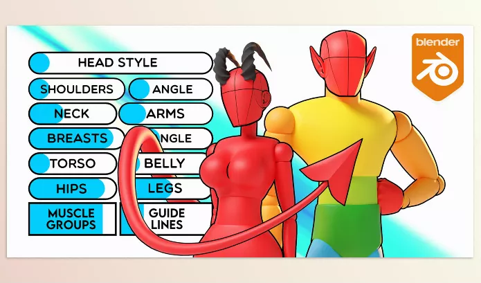 Blender Addon – Adjustable Mannequin by Vertex Arcade – Download