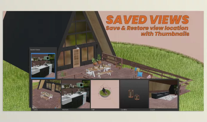 Blender Addon – Saved Views by Amandeep – Download