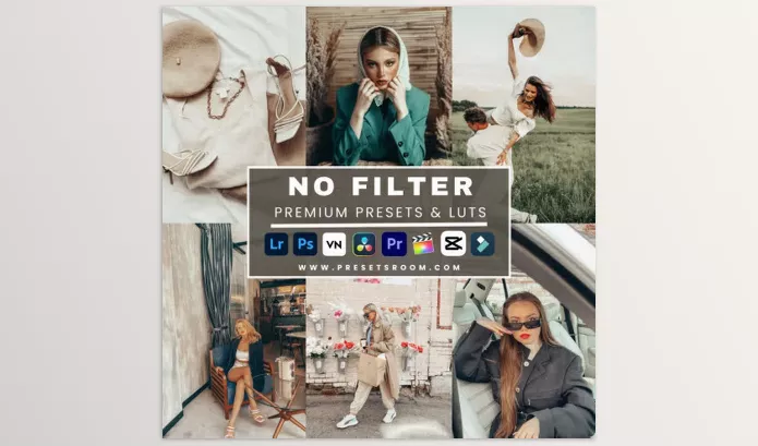 Lightroom Preset – No Filter lightroom presets and luts collection by Presetsroom – Download