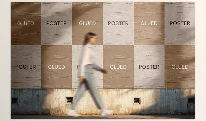 Photoshop Plugin – Outdoor Glued Posters Mockup by Design Squad – Download