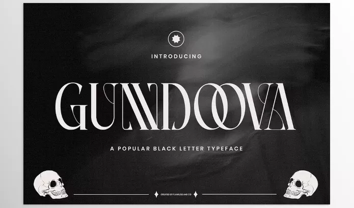 Font – Gundoova Blackletter Serif Font by Flawless And Co – Download