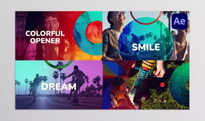 Asset – Colorful Opener for After Effects by VFXgenerator – Download