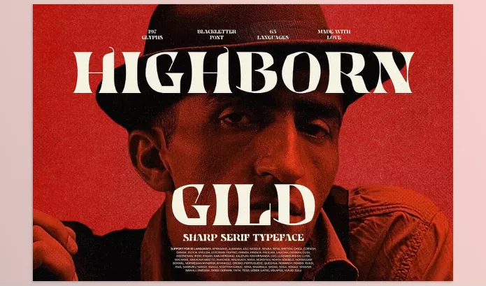 Font – Highborn Gild Sharp Blackletter by HipFonts – Download