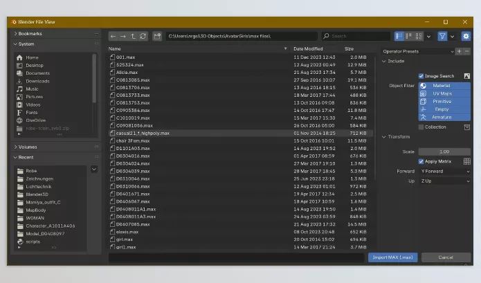 Blender Addon – Import Autodesk MAX by NRGSille – Download