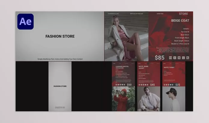 Asset – Fashion Store for After Effects by VFXgenerator – Download 58525138