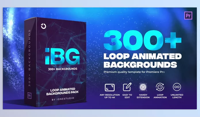 Project – iBG | 300+ Loop Backgrounds for Premiere Pro by ionestudio – Download 35904445