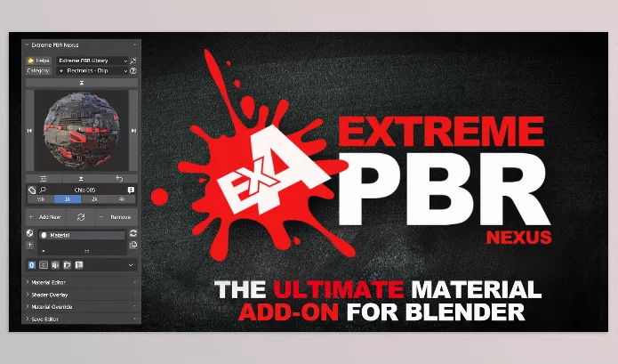 Blender Addon – Extreme Pbr Nexus for Blender by Andrew_D – Download