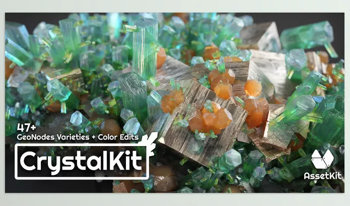 Blender Addon – Crystal Kit – 3D Asset Kit by AssetKit – Download