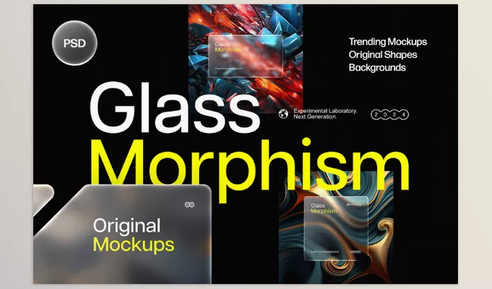 Photoshop Plugin – Glass Morphism Frosted Mockups by Pixelbuddha – Download