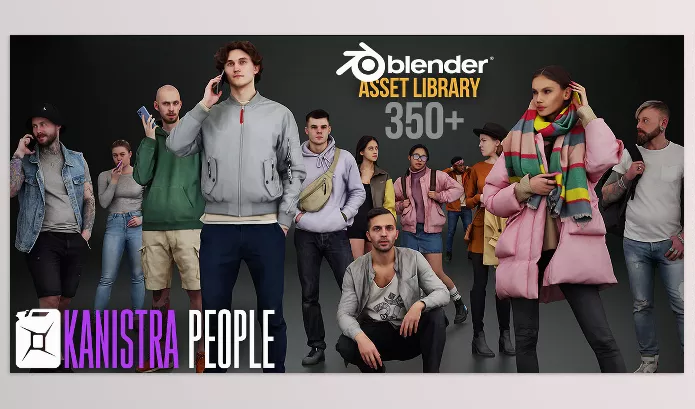 Asset – Kanistra People Asset Library Blender Addon by Kanistra Studio – Download