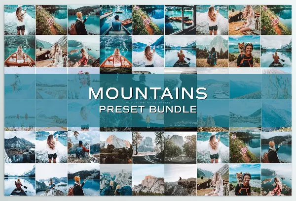 Lightroom Preset – 45 Mountain Lightroom Preset Bundle by TheWayfarerShoppe – Download