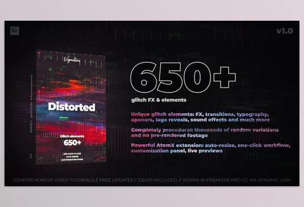 Project – 650+ Glitch Elements For After Effects by vcgmotion – Download 29662551