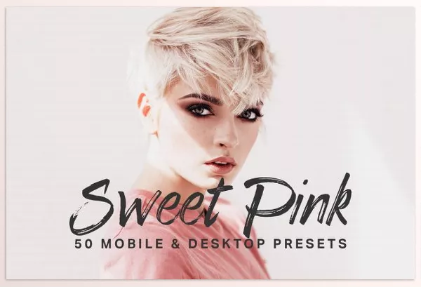 Lightroom Preset – 50 Sweet Pink Lightroom Presets LUTs by SparkleStock – Download