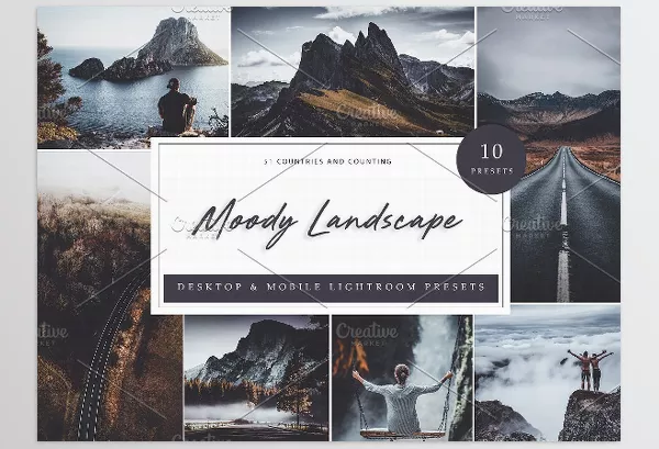 Lightroom Preset – 10 x Lightroom Moody Landscape by Kzara Visual Concepts – Download