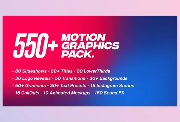 Project – Motion Graphics Pack // 550+ Animations Pack by MographMotions – Download 23678923