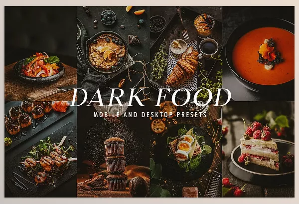 Lightroom Preset – 6 Dark Food Lightroom Presets by CVR Presets – Download