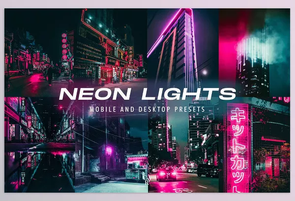 Lightroom Preset – 6 Neon Lights Lightroom Presets by CVR Presets – Download