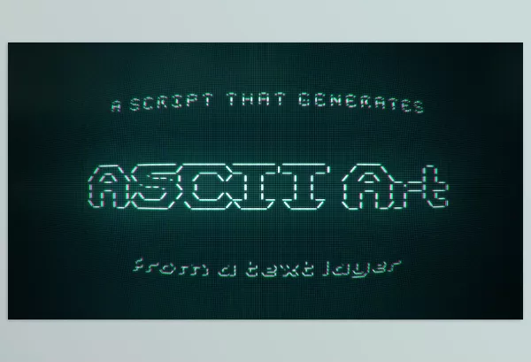 Plugin – ASCII Generator by Motion Boutique – Download