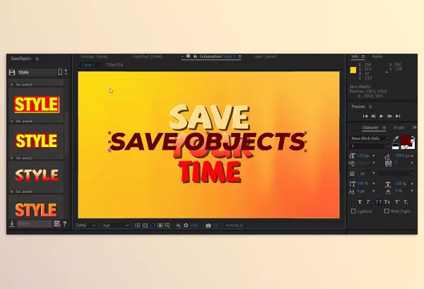 Plugin – Save Objects by MotionCodes – Download