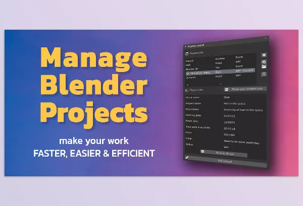 Blender Addon – Manage Blender Projects – Mbp by GilaDDD – Download
