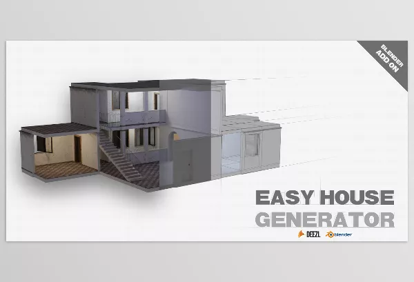 Blender Addon – Easy House Generator by Deezl – Download