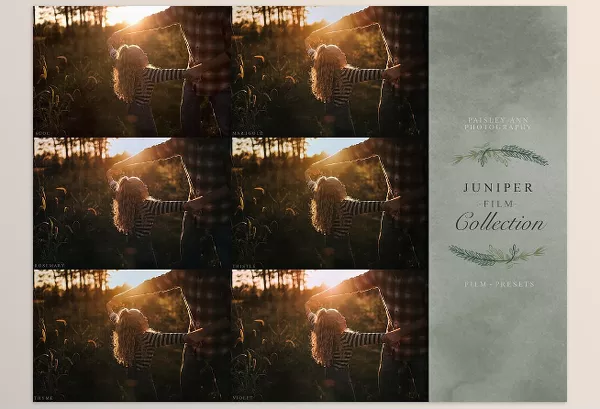 Lightroom Preset – JUNIPER FILM COLLECTION by Paisley Ann Photography – Download