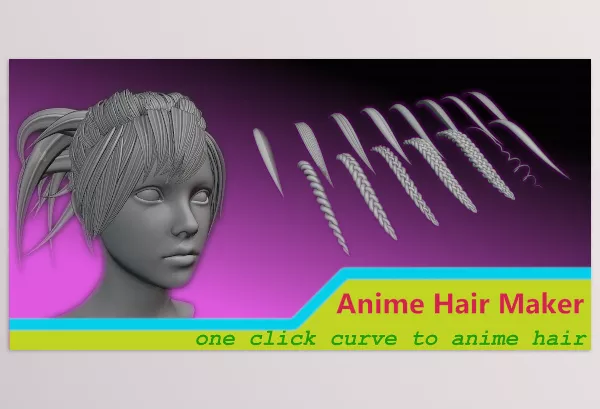 Blender Addon – Anime Hair Maker by young – Download