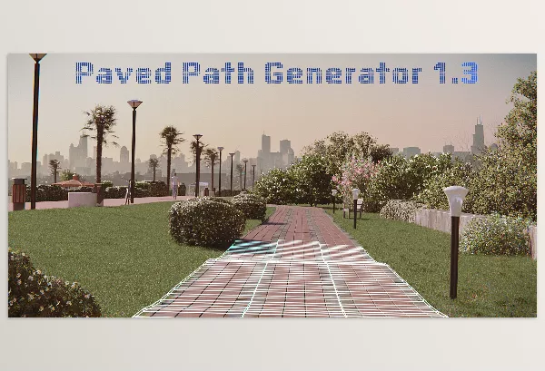 Blender Addon – Paved Path Generator by Markfecit – Download