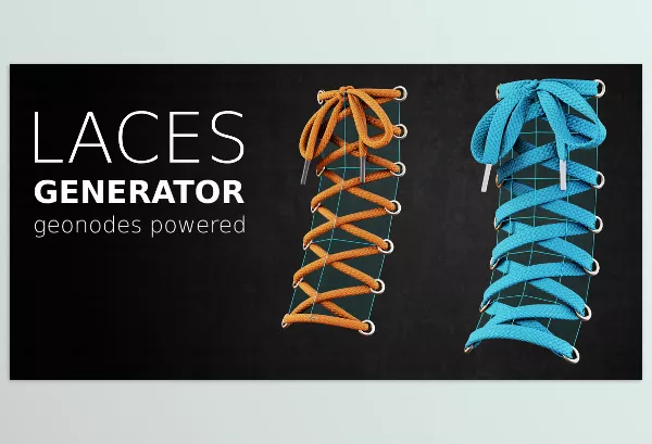 Blender Addon – Laces Generator by Nodes Interactive – Download
