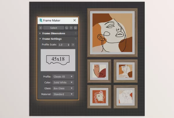 3Ds Max Asset – Frame Maker by D95 DESIGN – Download