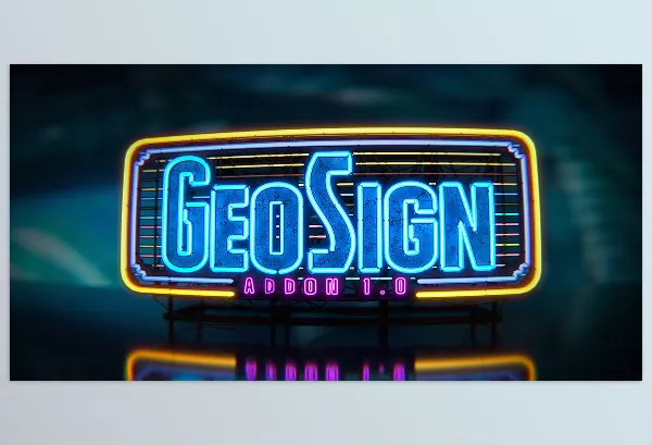 Blender Addon – Geo Sign – Signs Generator for Blender by Casey_Sheep – Download