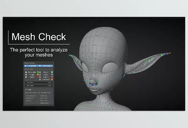 Blender Addon – Mesh Check GPU Edition s by Pistiwique – Download