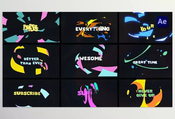 Project – Colorful Paper Sheets Titles for After Effects by ARTGLUE – Download 50092863