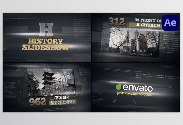 Project – History Slideshow for After Effects by SZ_motion – Download 50564331