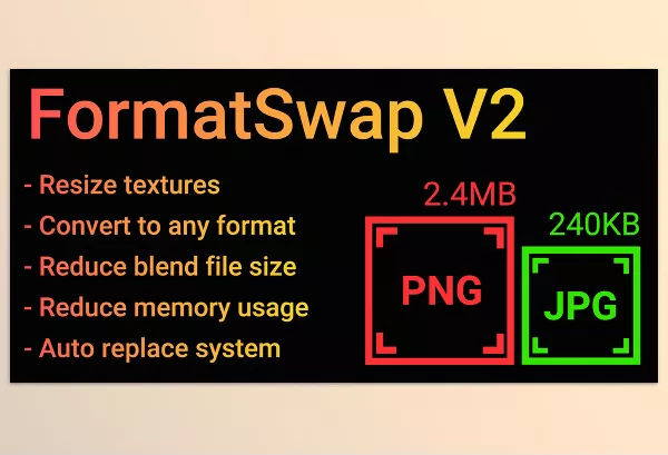 Blender Addon – Formatswap Texture Converter by CGoutset – Download