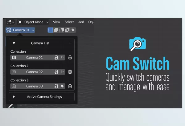 Blender Addon – Cam Switch by blysk – Download
