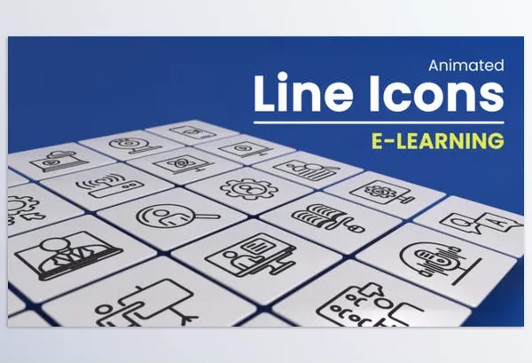 Project – 50 Animated E Learning Line Icons by dehannb – Download 50925532